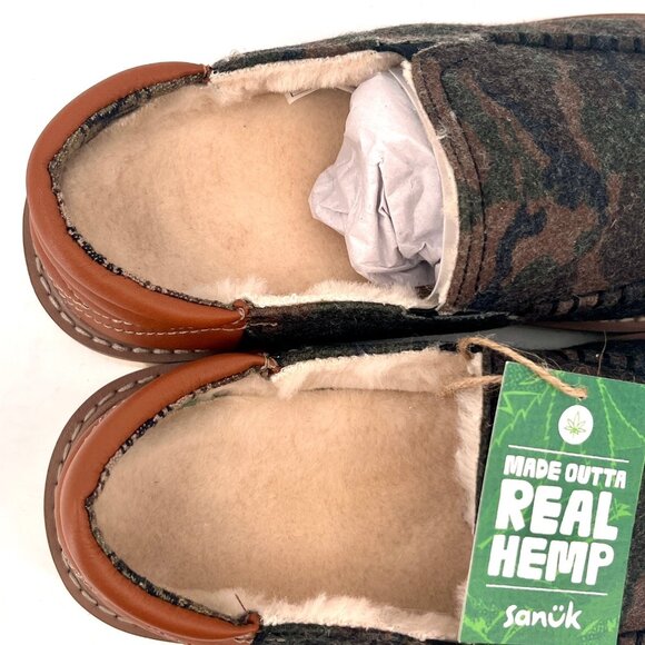 Sanuk Cozy Vibe Low SM Camo Woodland Size 7 Slip On Slippers Wool Lined main image 11